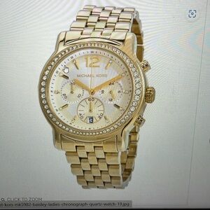 Michael Kors Gold Tone Big Face Ladies Watch